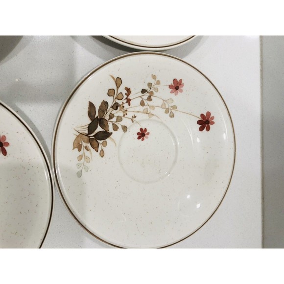 NORITAKE VERSATONE OUTLOOK CHINA B305W10 4 TEA CUPS & SAUCERS - Picture 9 of 16